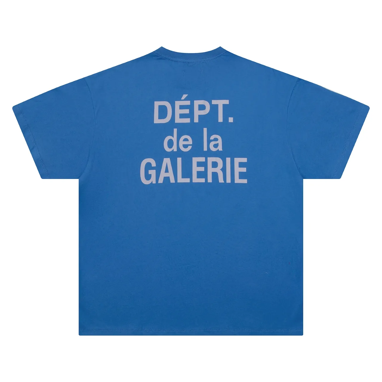 648#Gallery Dept New Classic Basic French Letters LOGO Basic Slogan Round Neck Short Sleeve T-Shirt Pure Cotton Tee Royal Blue Red Lake Blue Apricot Print Blue Apricot Print Black S～XL p90